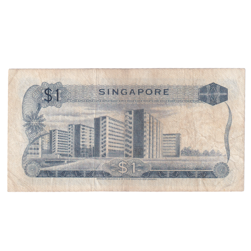 Singapore 1972 1 Dollar F B/60 726285 Banknote