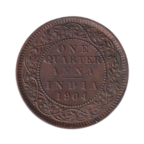 India 1904 1 Quarter Anna BUNC Edward VII King & Emperor Coin 