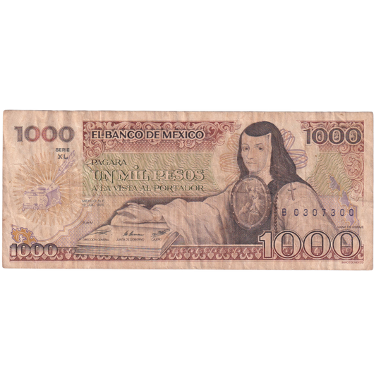 Mexico 1985 1000 Pesos B 0307300