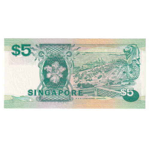 Singapore 1997 5 Dollar UNC A/2 867886 Banknote