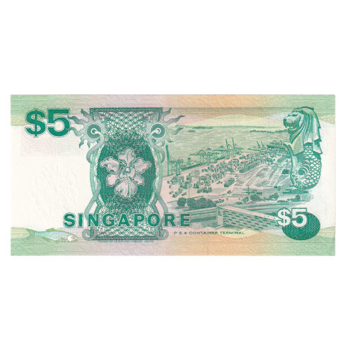 Singapore 1997 5 Dollar UNC A/31 491147 Banknote