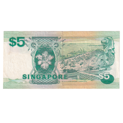 Singapore 1997 5 Dollar UNC A/90 878063 Banknote
