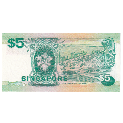 Singapore 1997 5 Dollar UNC A/31 491145 Banknote