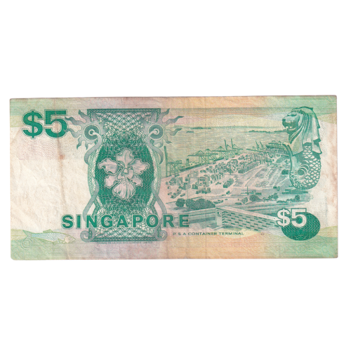 Singapore 1997 5 Dollar F A/12 990149 Banknote