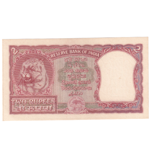 India 1951 2 Rupees VF A34 337260 Banknote 