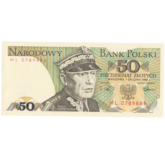 Poland 1988 50 Zlotych UNC HL 0789886 Banknote