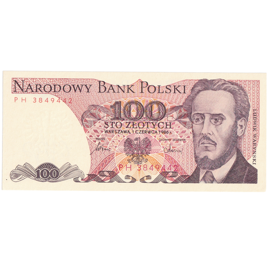Poland 1986 100 Zlotych UNC PH 3849442 Banknote