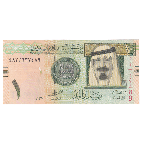 Saudi Arabia 2009 1 Riyal F 483/637489 Banknote