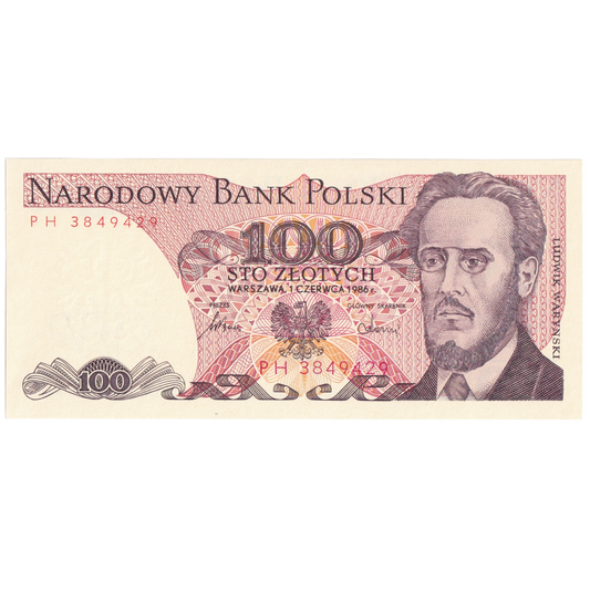 Poland 1986 100 Zlotych UNC PH 3849429 Banknote