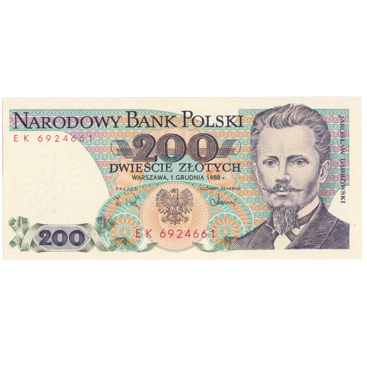 Poland 1988 200 Zlotych UNC EK 6924661 Banknote
