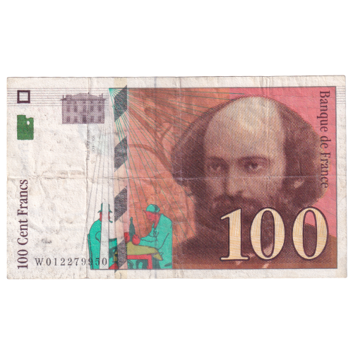 France 1997 100 Francs F W012279950 Banknote