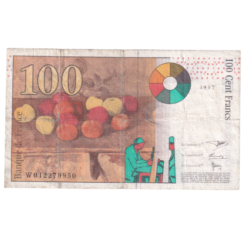 France 1997 100 Francs F W012279950 Banknote