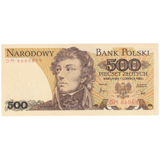 Poland 1982 500 Zlotych UNC DM 6605859 Banknote 