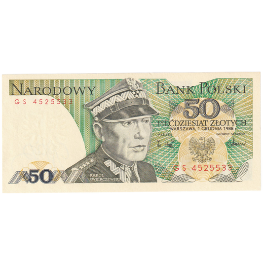 Poland 1988 50 Zlotych UNC GS 4525533 Banknote