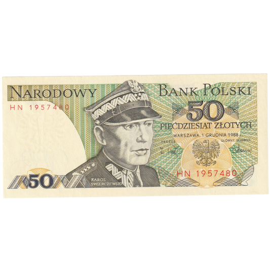 Poland 1988 50 Zlotych UNC HN 1957480 Banknote 