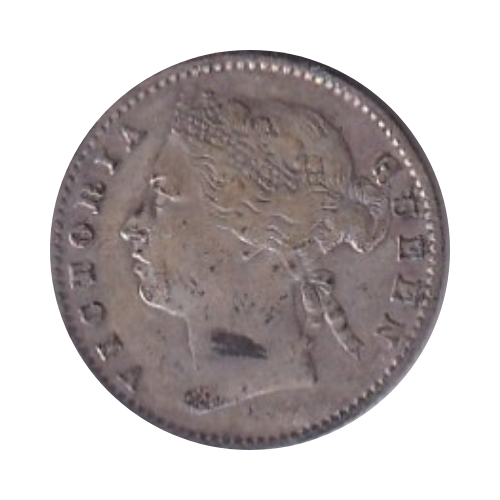 Straits Settlements 1881 10 Cents VF Victoria Queen Coin