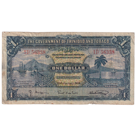 Trinidad And Tobago | Port Of Spain 1939 1 Dollar
