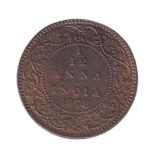 India 1878 1/12 Anna XF Victoria Queen Coin