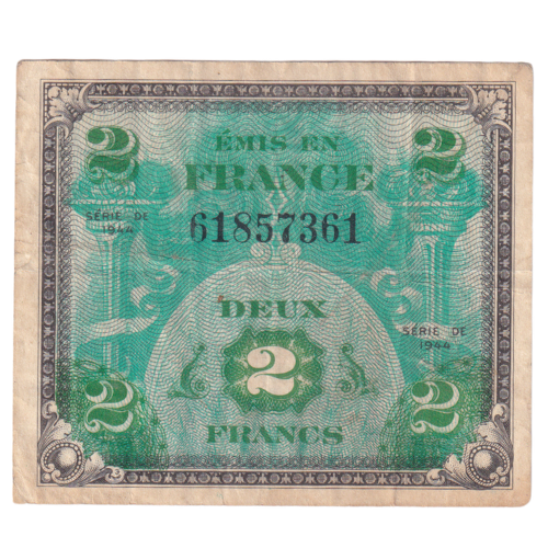 France 1944 2 Francs F 61857361 Banknote 