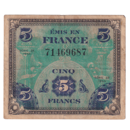France 1944 5 Francs F 71469687 Banknote