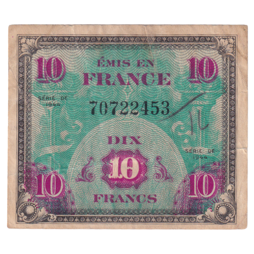 France 1944 10 Francs F 70722453 Banknote