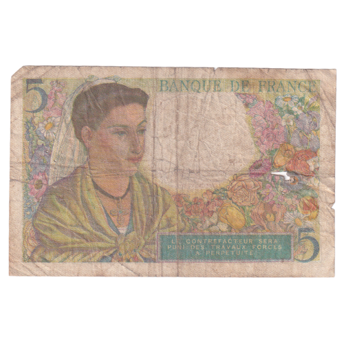 France 1943 5 Francs F 145219797 Banknote