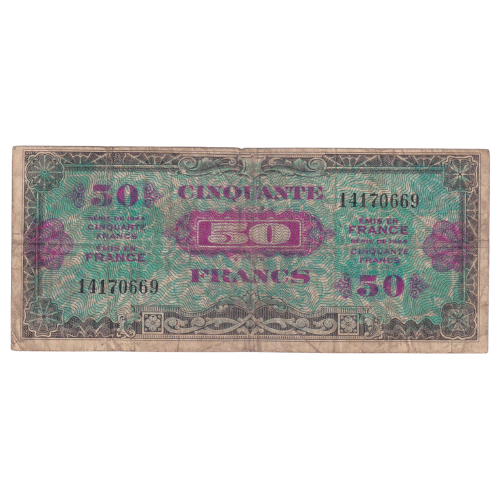 France 1944 50 Francs F 14170669 Banknote