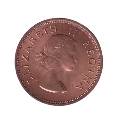 South Africa 1956 1 Penny XF Queen Elizabeth II Coin