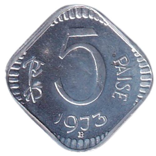 India 1973 5 Paise UNC Proof Coin