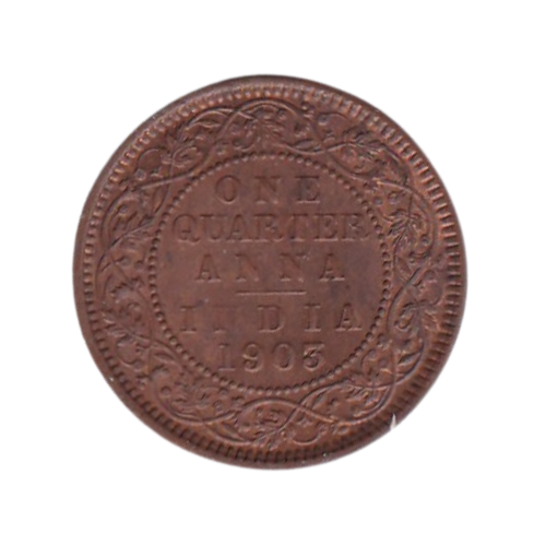 British India 1903 1/4 Anna XF King Edward VII Coin