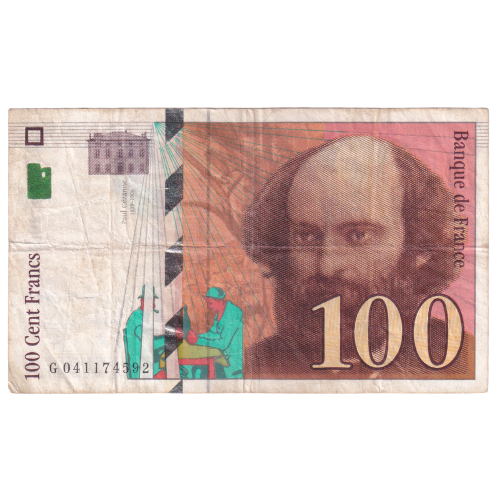 France 1997 100 Cent Francs F G041174592 Banknote 