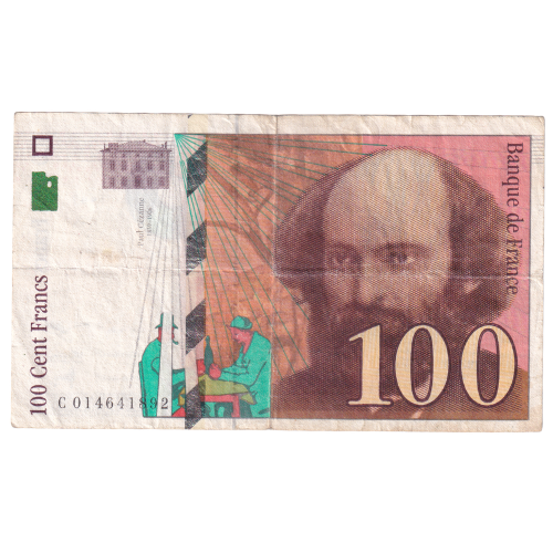 France 1997 100 Cent Francs F C014641892 Banknote 