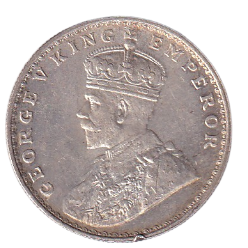 India 1921 1 Rupee F George V King Emperor Coin