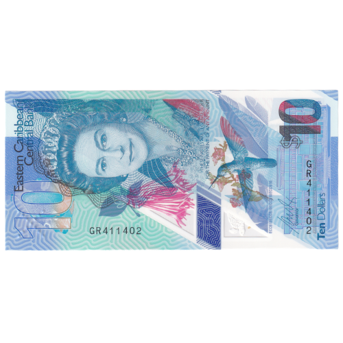 East Caribbean States 2019 10 Dollars UNC GR411402 Banknote 