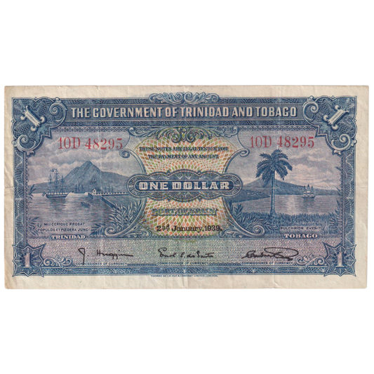 Trinidad And Tobago | Port Of Spain 1939 1 Dollar