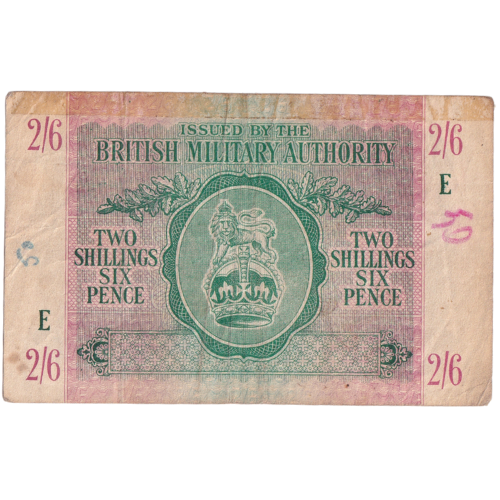 British Military Authority 2 Shilling & 6 Pence (2/6)