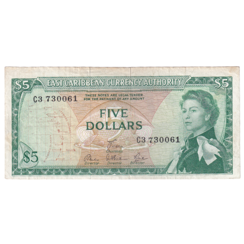 East Caribbean States 1965 10 Dollars UNC C 730061 Banknote