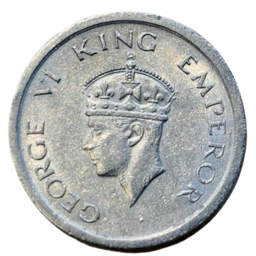 British India 1947 1 Rupee Coin (George VI King) VF