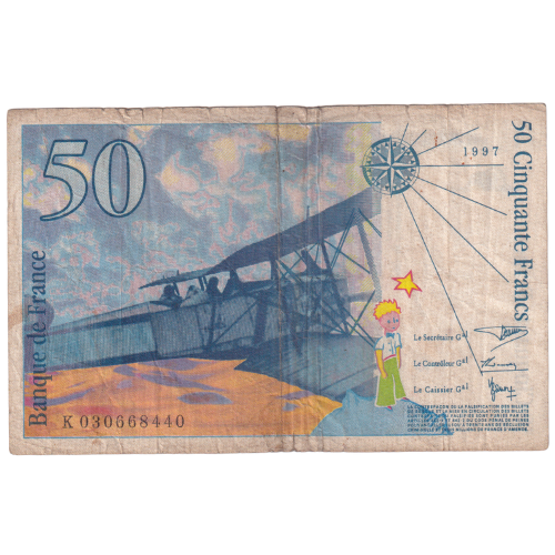 France 1999 50 Francs F K030668440 Banknote