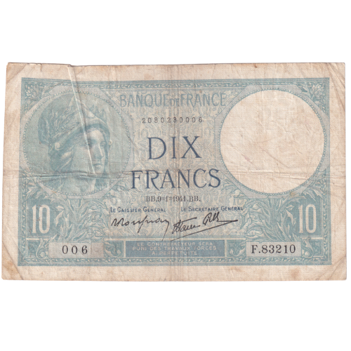 France 1941 10 Francs F 2080230006 Banknote 