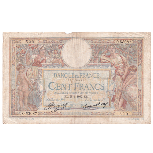 France 1938 100 Francs F 1327163520 Banknote 