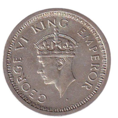 India 1944 1 Rupee VF George VI King Emperor Coin (Extremely Rare )