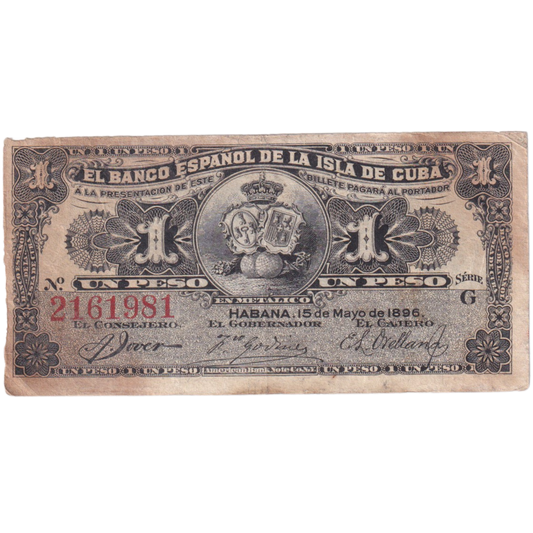 Cuba 1896 1 Peso 2161981