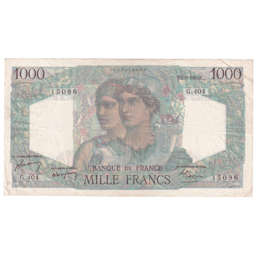 France 1948 1000 Francs F G.404 15096 Banknote 