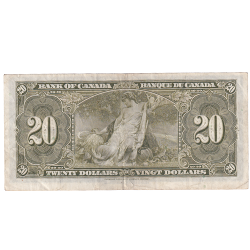 Canada 1937 20 Dollars F K/E 4053011 Banknote 
