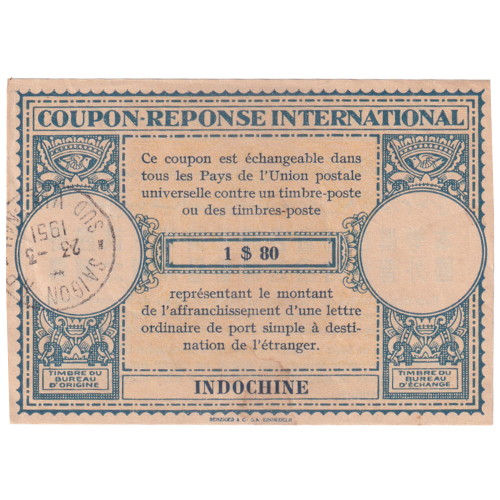 Coupon Response International 1 $ 80 INDOCHINE