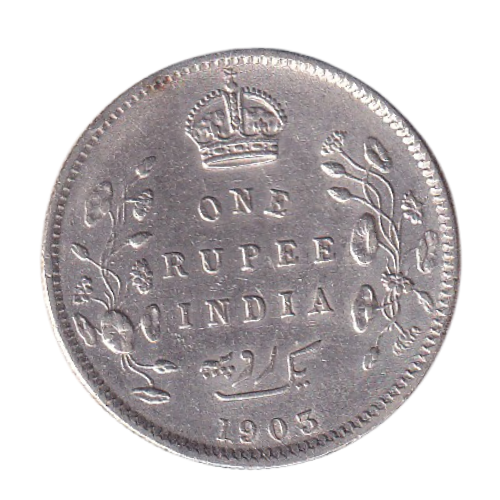 India 1903 1 Rupee VF Edward VII King & Emperor Coin 