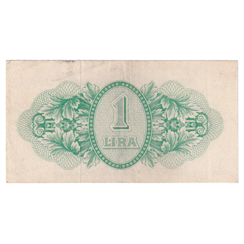 Libya 1943 1 Lira F Banknote