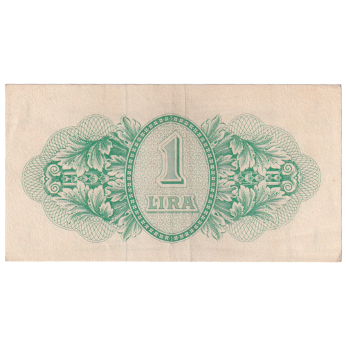 Libya 1943 1 Lira F Banknote
