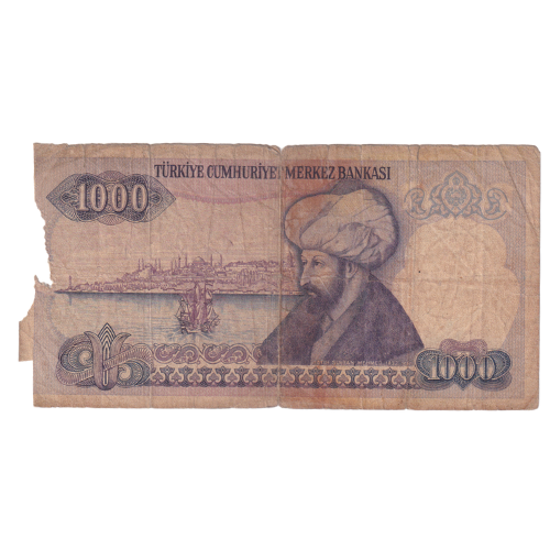 Turkey 1986 1000 Lira F E11 296177 Banknote